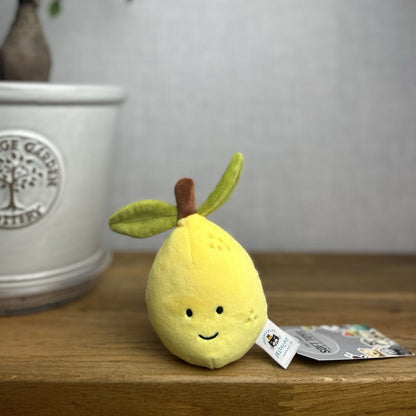 Jellycat Fabulous Lemon - Small Beanie Lemon Soft Toy Collectible Food 5”