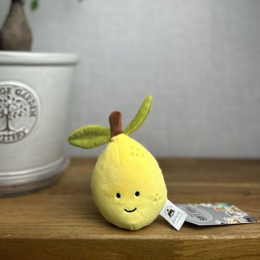 Jellycat Fabulous Lemon - Small Beanie Lemon Soft Toy Collectible Food 5”