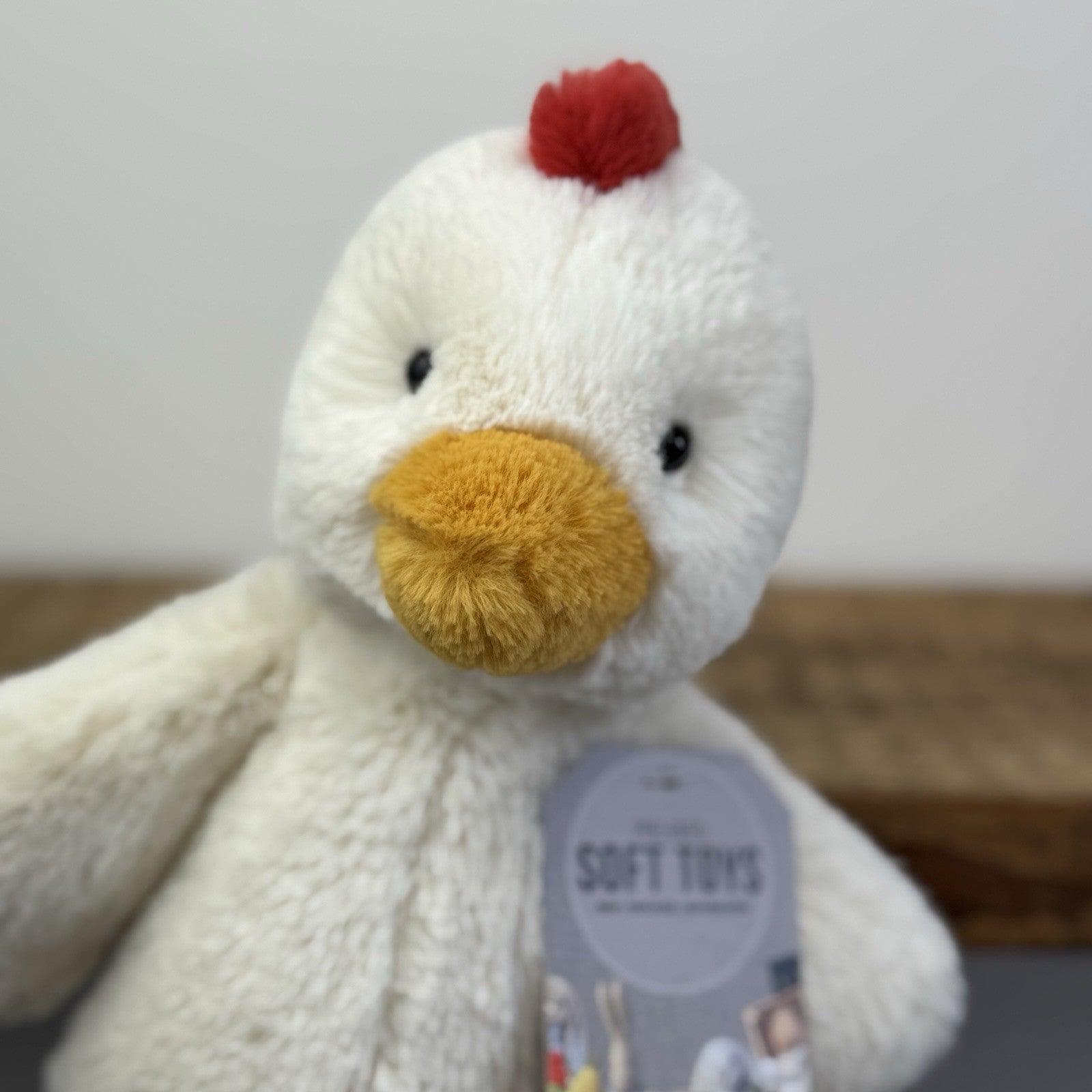 Jellycat Bashful Chicken - Medium Fluffy Farm Animal Rare/Retired 12"