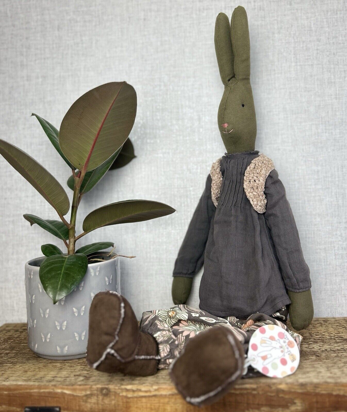 Maileg Large Diana - Large Brown Bunny Diana - Retired 2011 - Brown Bunny