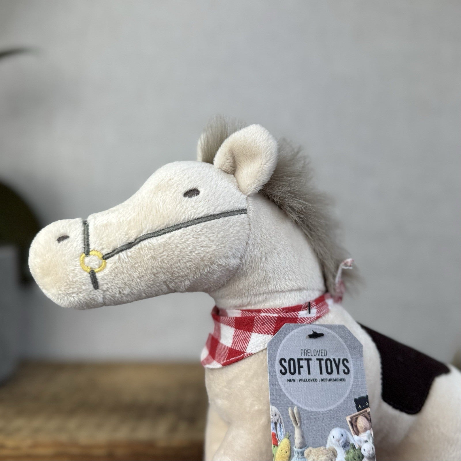 The Little White Company Horse Soft Toy - The Wild West Horse Pony Plush 12”