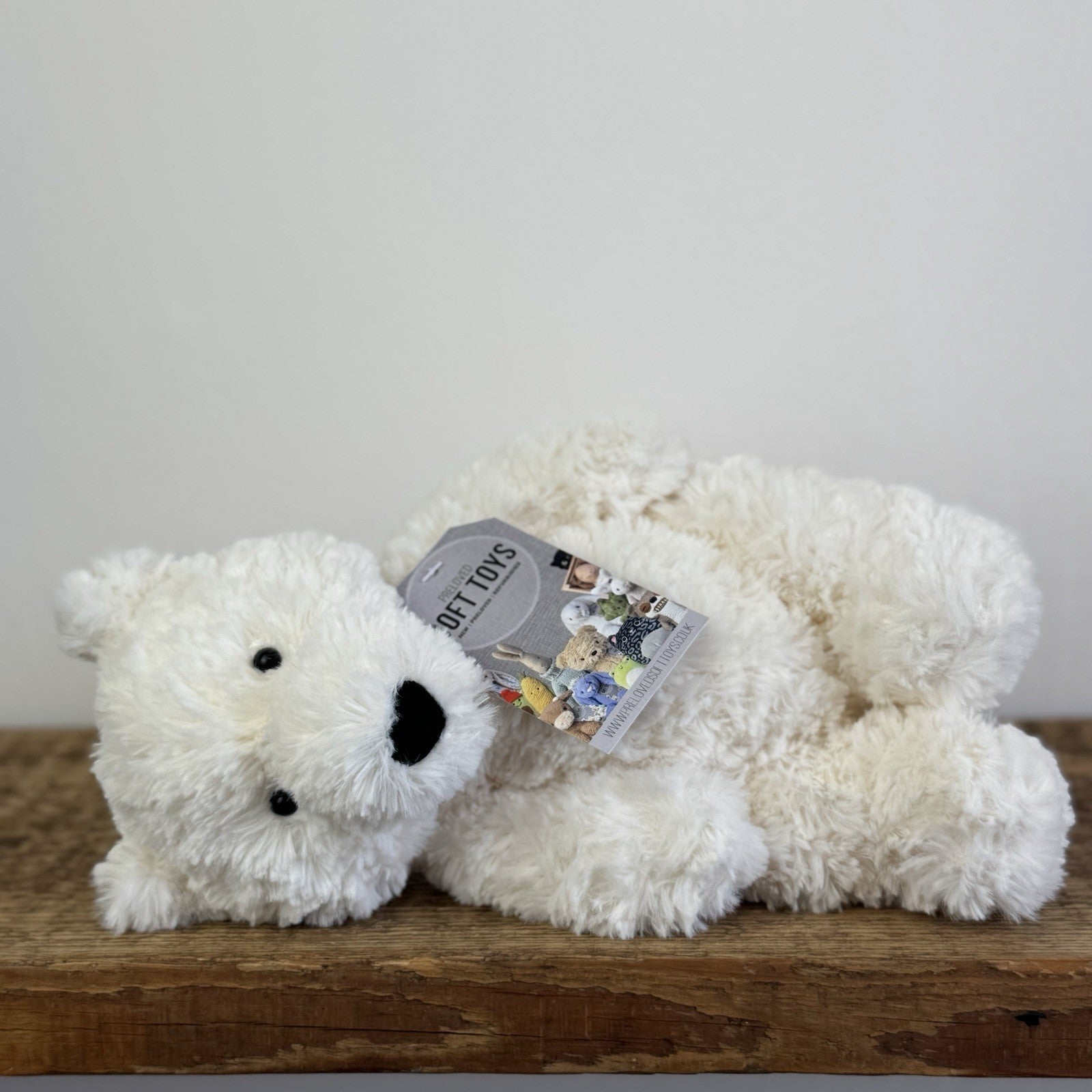 Jellycat  Edmund Cream Bear - White Medium Beanie Bear Retired Old Style 11"
