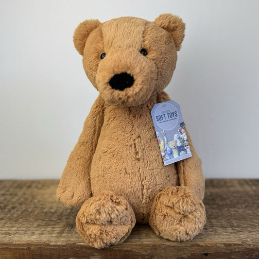 Jellycat Large Bashful Ginger Bear - Large Orange Bashful Bear Cub RARE 15"/38cm