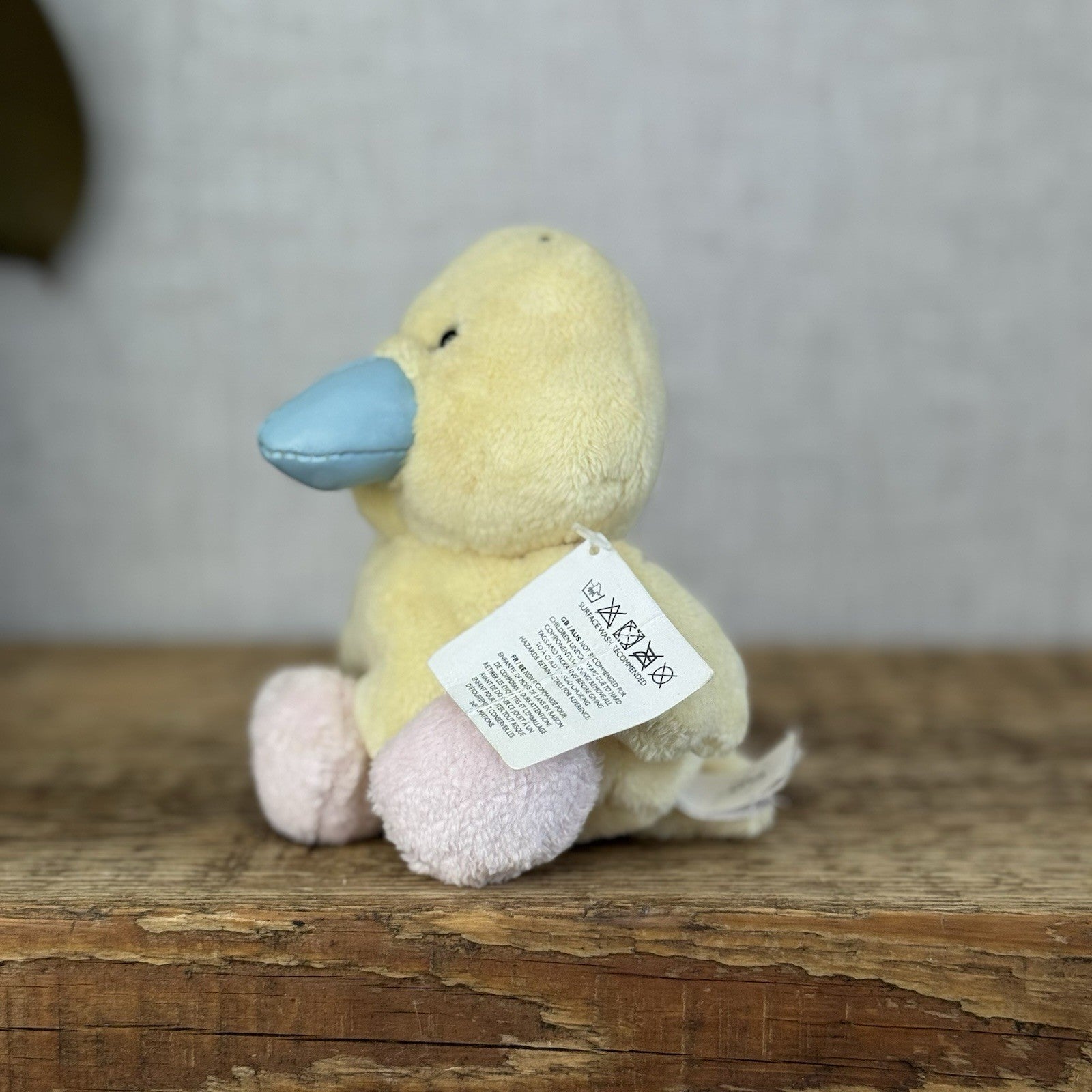 Tatty Teddy - Tiny Beanie Diva Canary Partial Tag New - Small Duckling Plush Toy