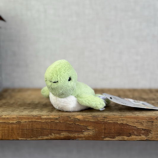 Jellycat Fluffy Turtle - Small Green Sea Turtle Soft Toy Beanie Sea Creature 4"