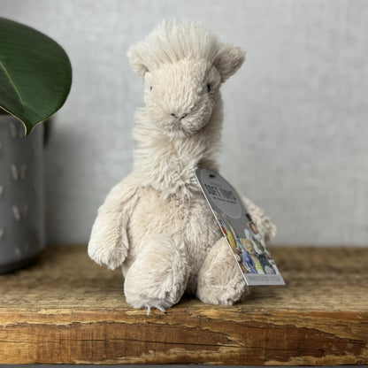 Jellycat Small Bashful Llama - Little Llama Light Beige Beanie Plush Teddy 8”