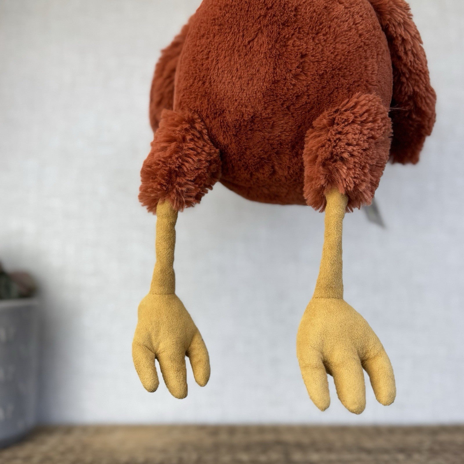Jellycat Robbie Rooster - Red Fluffy Rooster Plush Beanie Soft Toy Chicken 12"