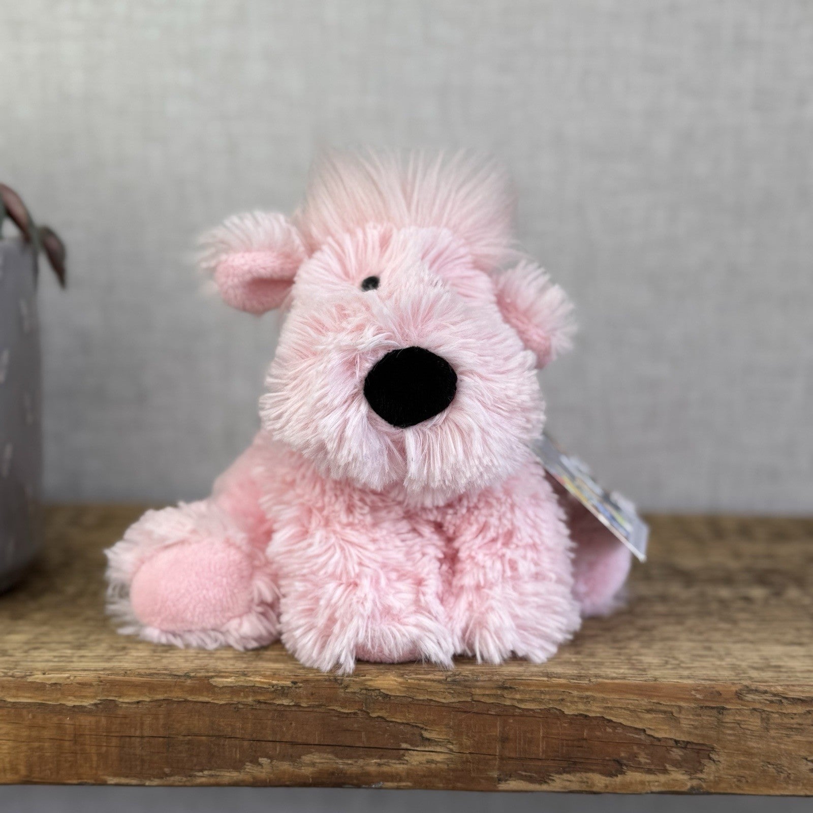 Jellycat Small Pink Truffles Dog Puppy- Floppy Dog Pillow Beanie Rare 7”