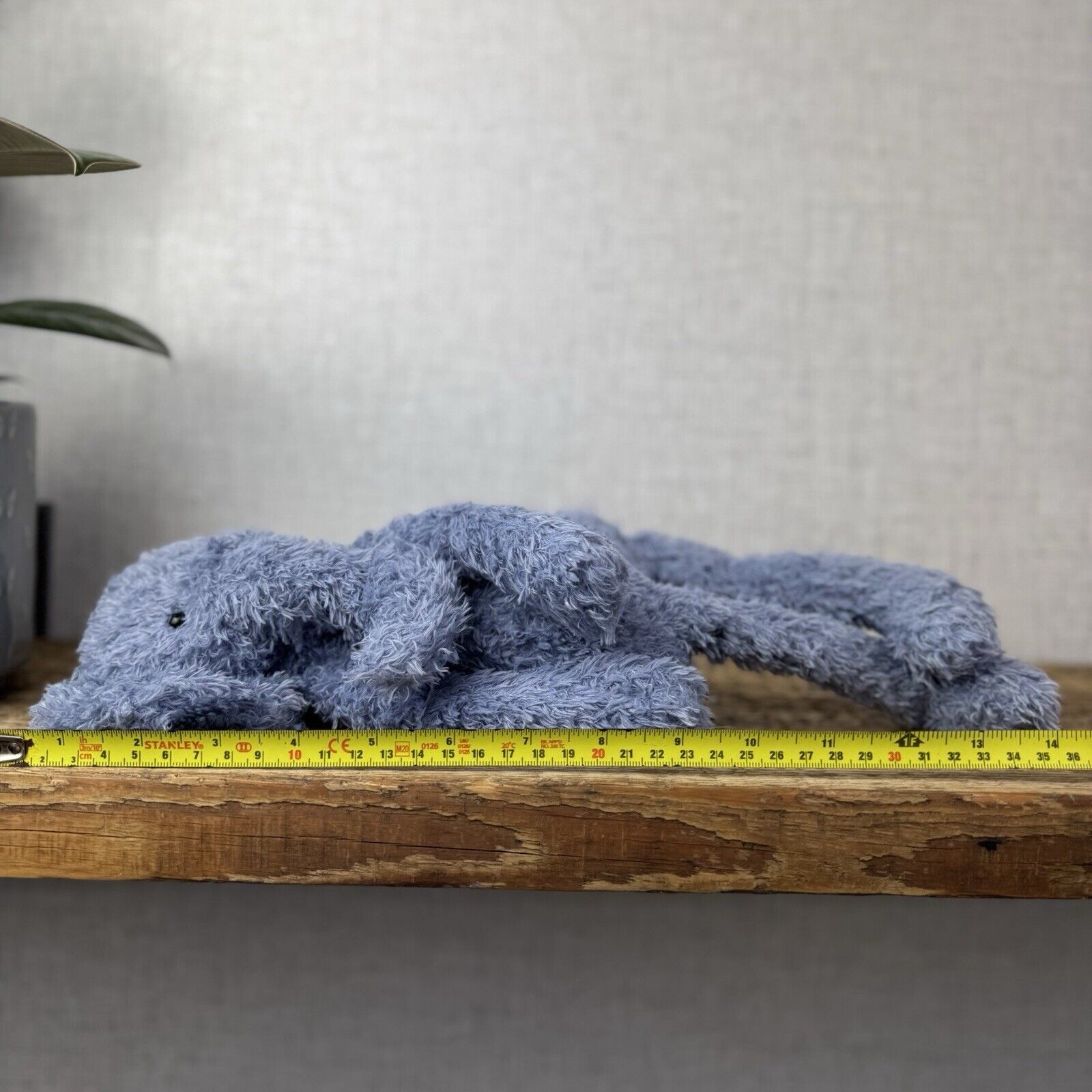 Jellycat Wild Thing Elephant - Light Blue Curly Long Legs Elephant Beanie Plush 