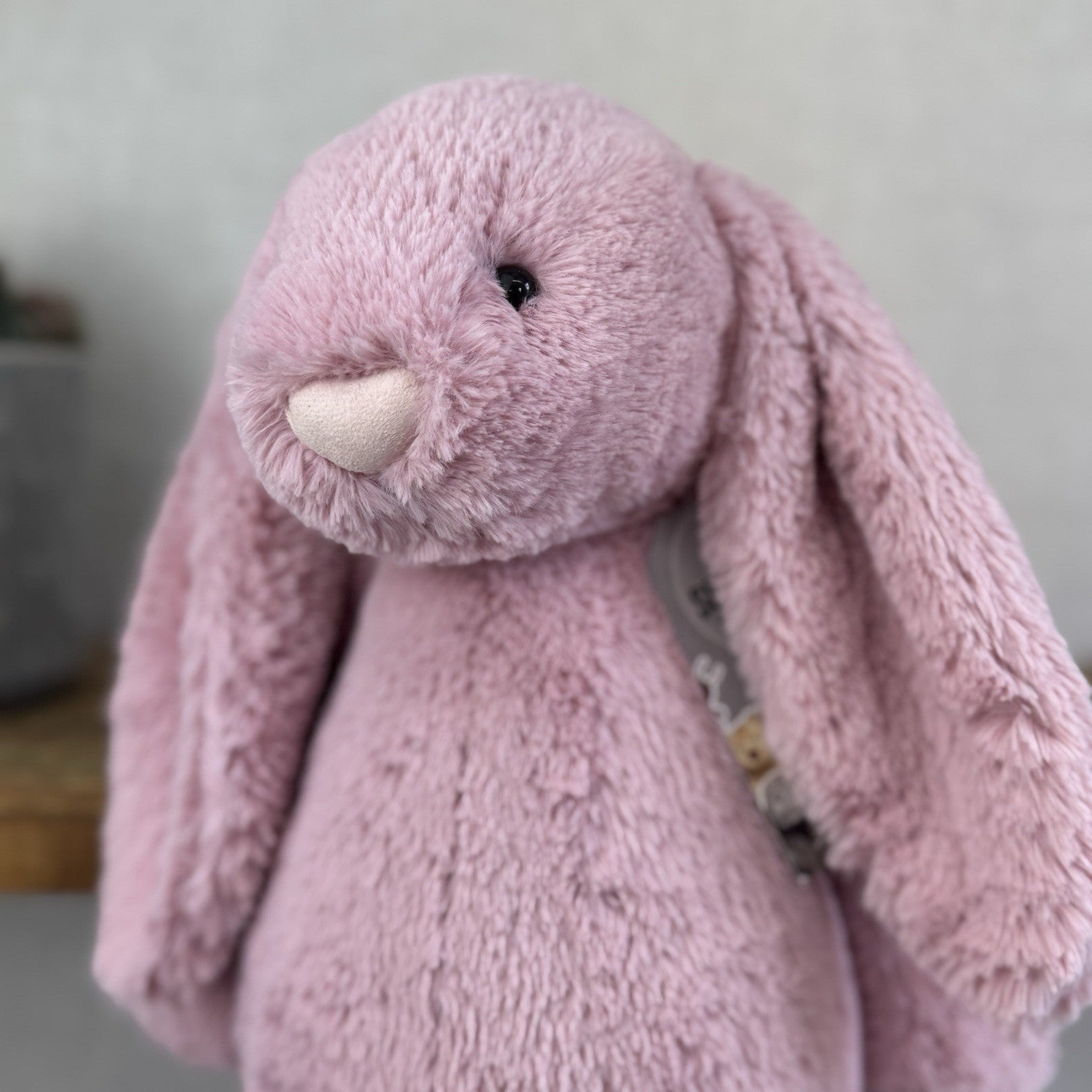 Jellycat Large Bashful Tulip Bunny Rabbit - Large Pink Rabbit Beanie Plush 16"