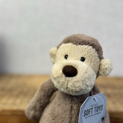 Jellycat Small Bashful Monkey Retired Small Brown Beanie Monkey Retired 8" (#2)