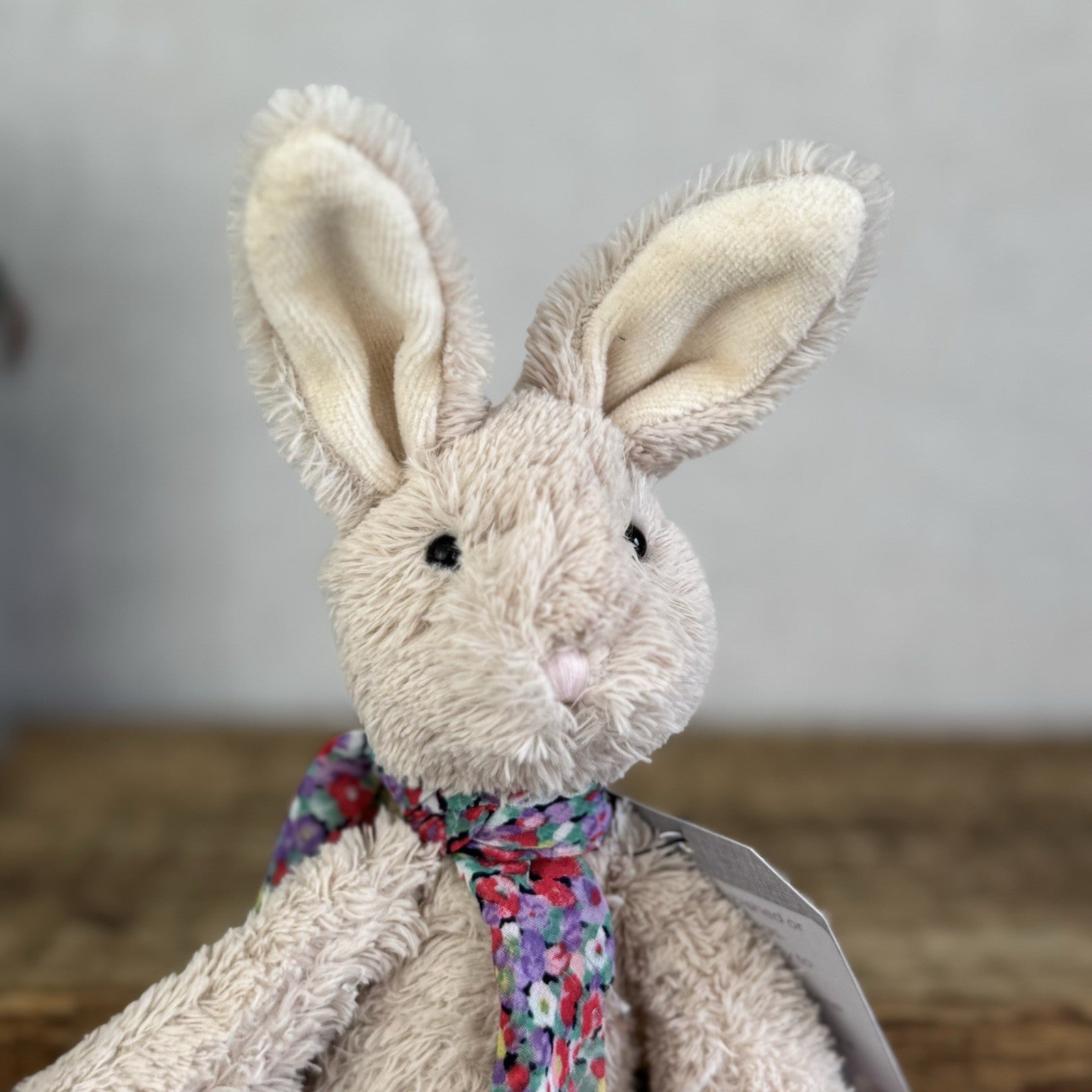 Jellycat Chi Chi Bunny Beige - Small Rabbit With Scarf Beanie Retired Rare 10”