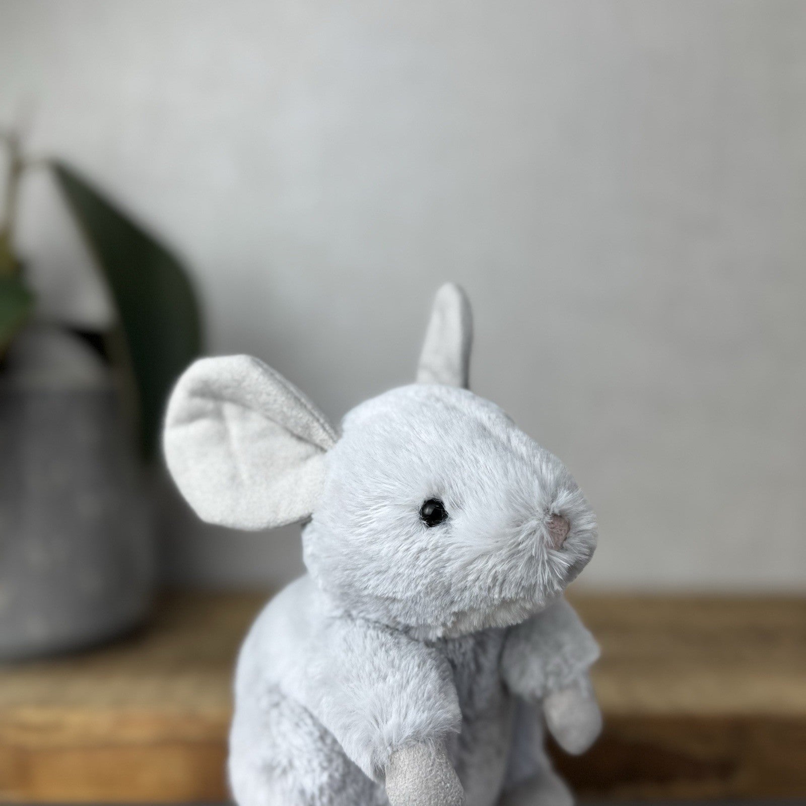 Jellycat Misty Chinchilla - Silver Grey Small Chinchilla Beanie Retired 6” (#2)