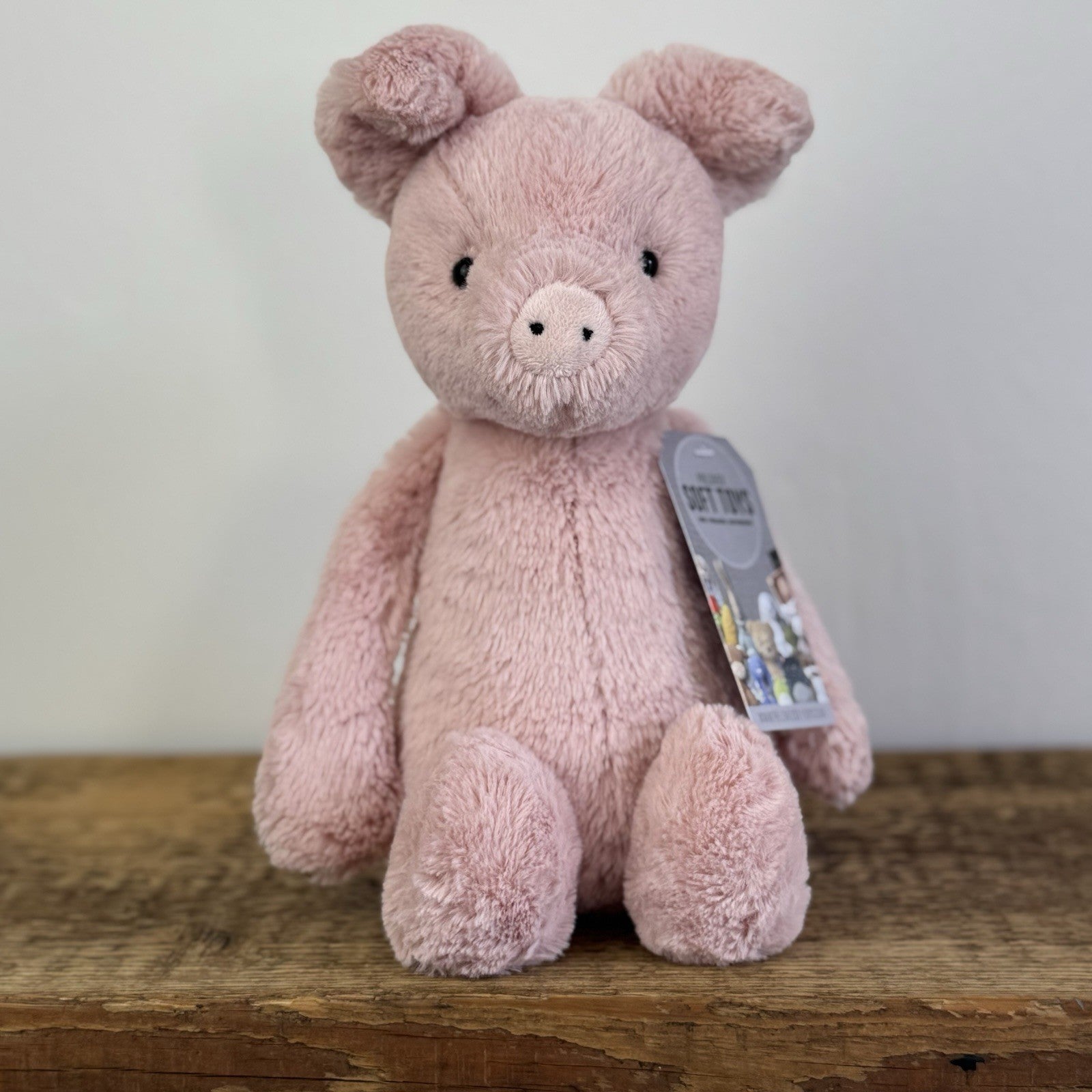 Jellycat Medium Bashful Piglet - Pink Medium Bashful Pig Soft Toy Retired 12"