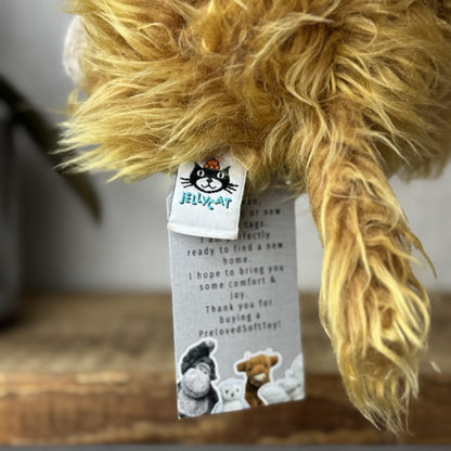 Jellycat Small Truffles Cow - Fluffy Cow Cushion Small Highland Cow Retired 7”
