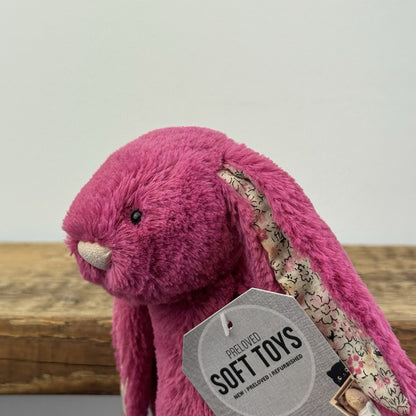 Jellycat Bashful Rose Blossom Small Bunny (Faded Ears) Rare/Retired 8"