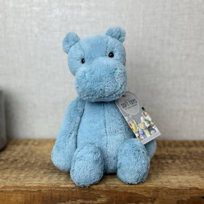 Jellycat Medium Bashful Hippo - Retired Blue/Aqua Colour Hippo Soft Toy 12"