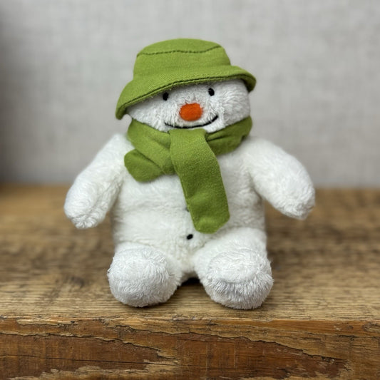 The Snowman Mini Soft Toy Baby Beanie - Christmas Rainbow Designs - R Briggs 5”