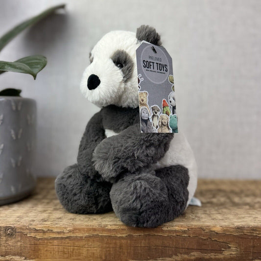 Jellycat Small Harry Panda Cub - Super Soft Panda Beanie Plush 8” Rare (2)