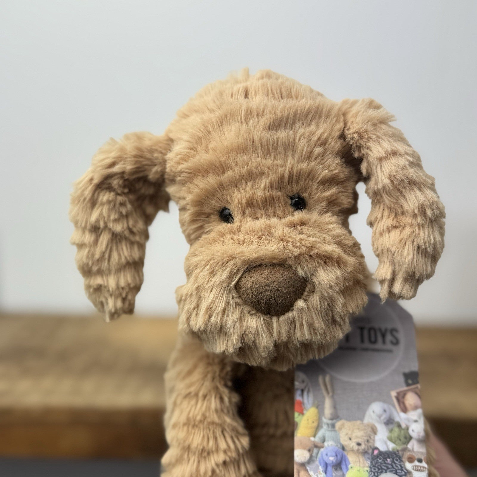 Jellycat Fuddlewuddle Puppy Medium - Light Brown Beige Dog NWOT Rare 8"