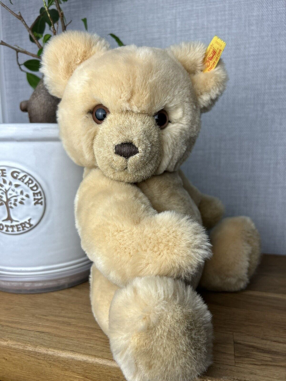 Steiff Petsy Blonde Bear 012280 - Medium Vintage 5 Way Jointed Steiff Bear Light