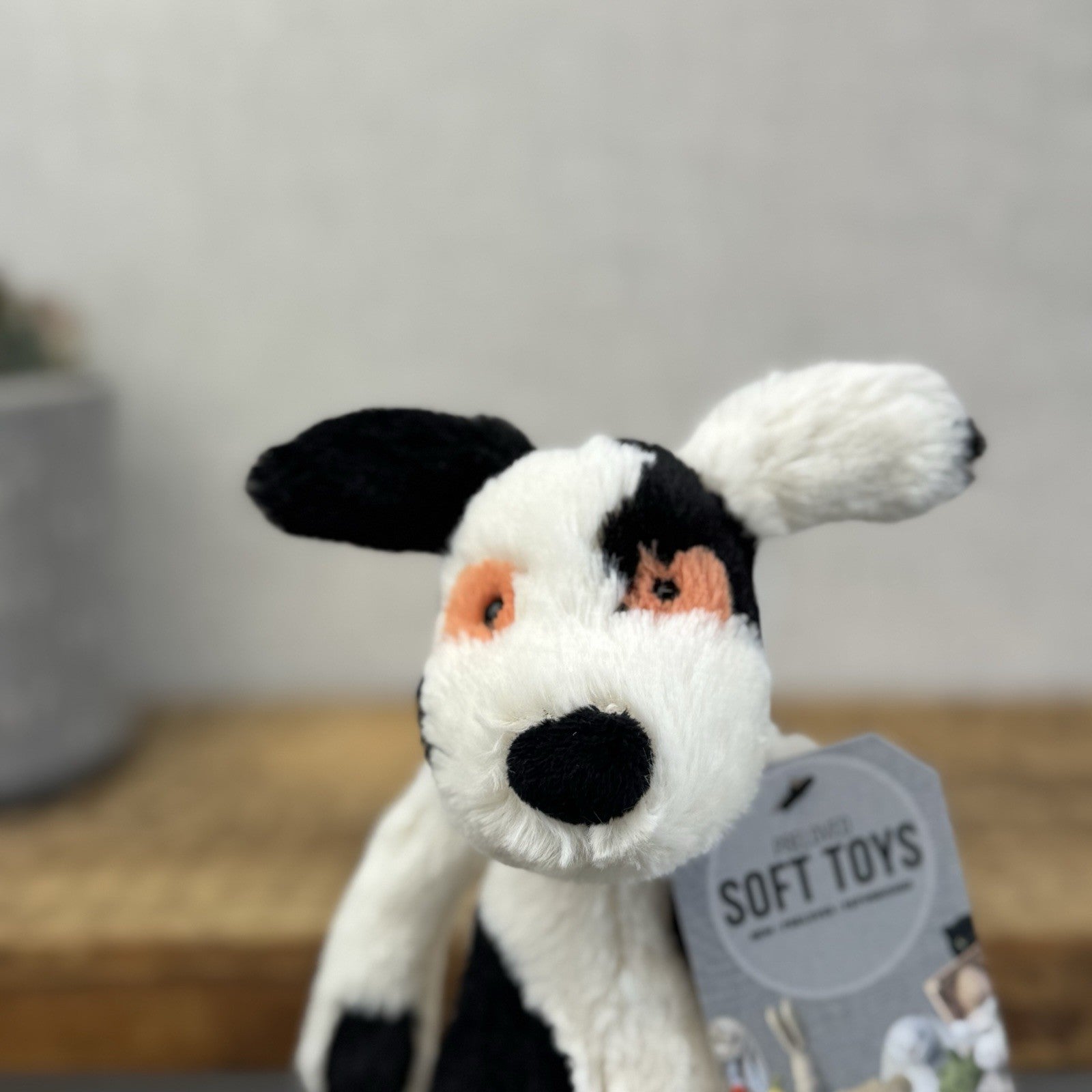 Jellycat Small Bashful Charlie Puppy Dog - Small Dog Orange/white/black 8”