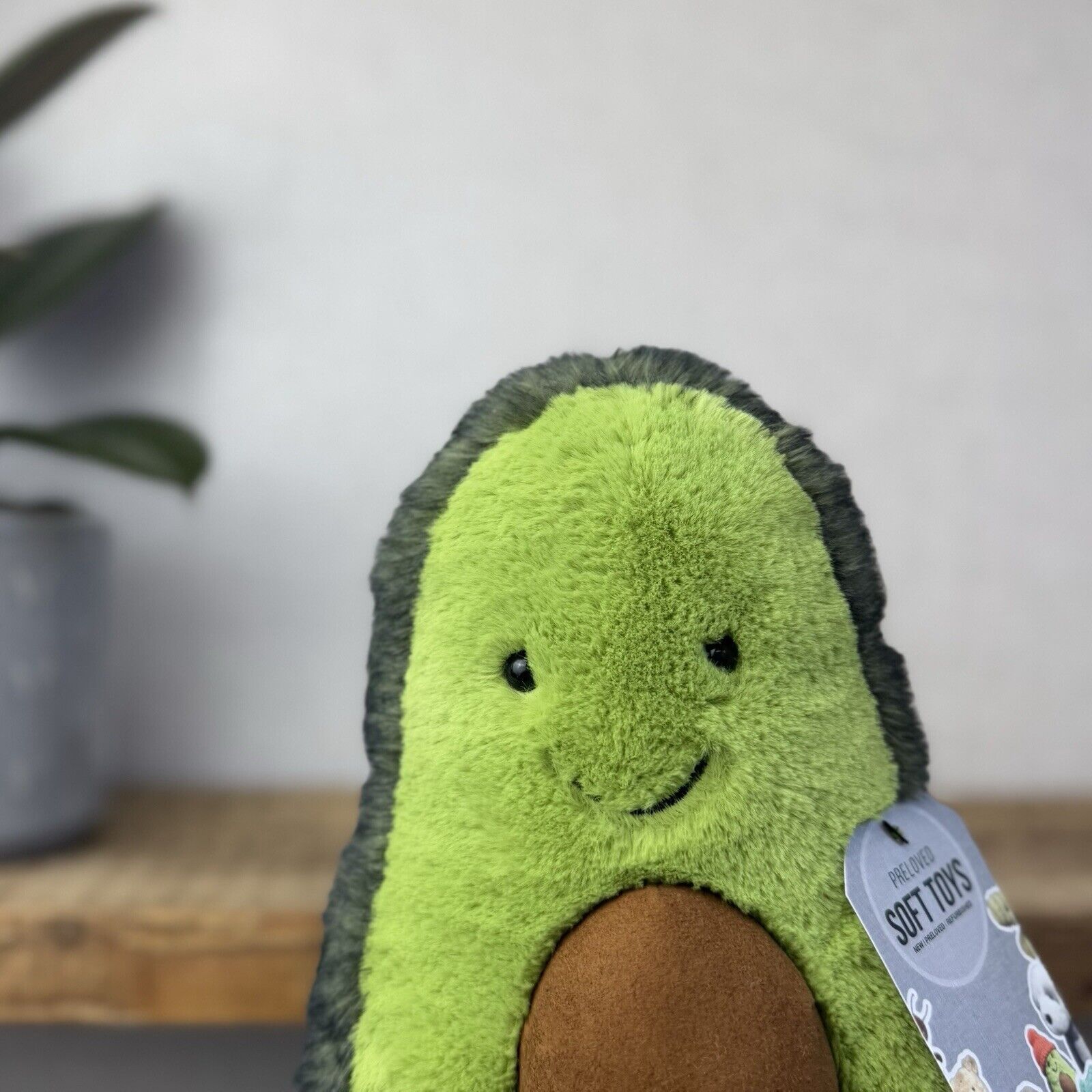 Jellycat Amuseable Avocado Medium - Soft Toy Food Play Green Fluffy Avocado 12”