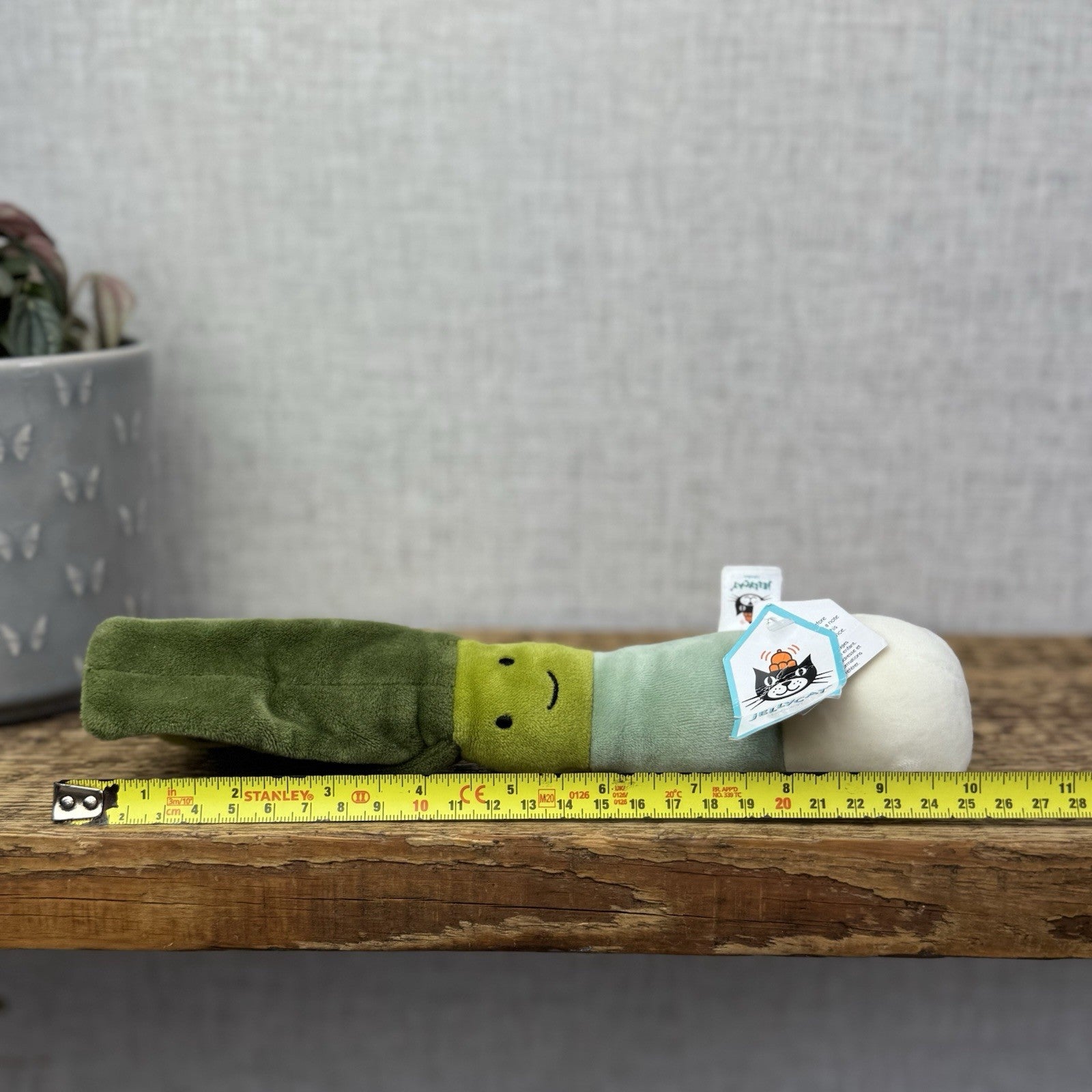 Jellycat Vivacious Veg Leek - Small Green Velour Beanie Vegetable Play 10" Tags
