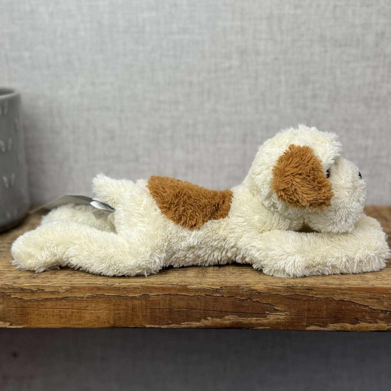 Jellycat Mish Mash Puppy Brown/Cream Laying Retired Puppy Dog Beanie 11"
