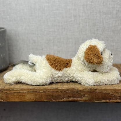 Jellycat Mish Mash Puppy Brown/Cream Laying Retired Puppy Dog Beanie 11"