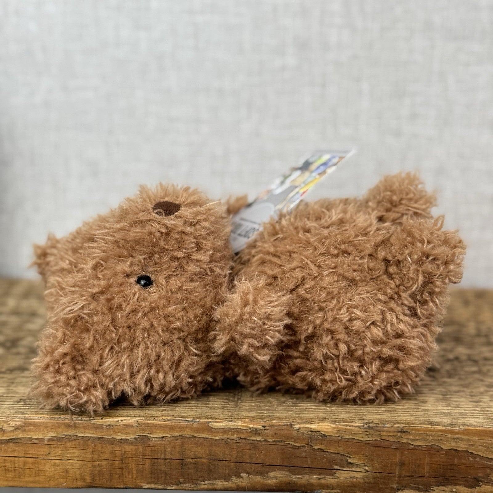 Jellycat Little Bear - Retired Brown Bear Curly Hair Beanie Soft Toy 7" 