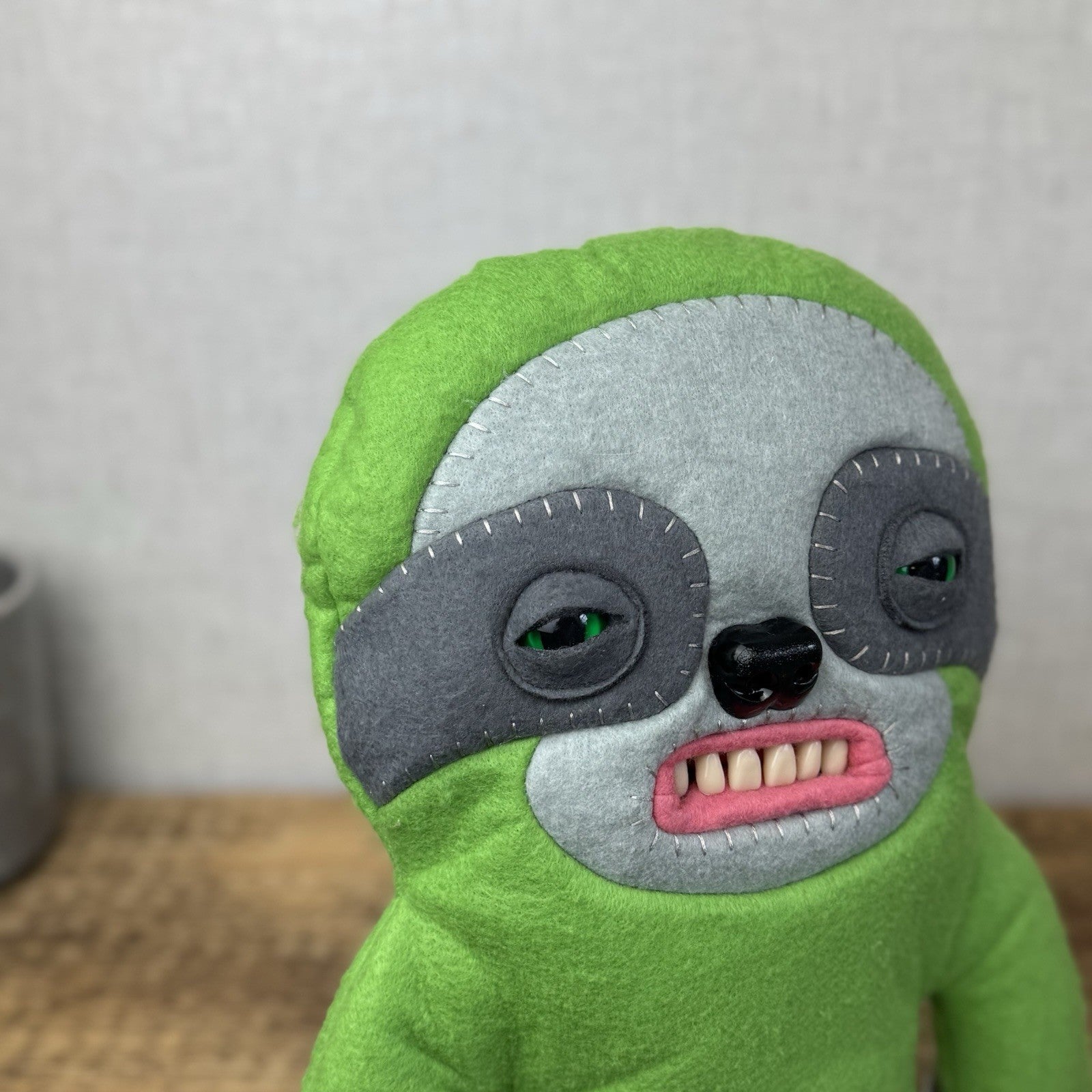 Fuggler Large Green Sickening Sloth - Large Green Sloth Claws Large 14"