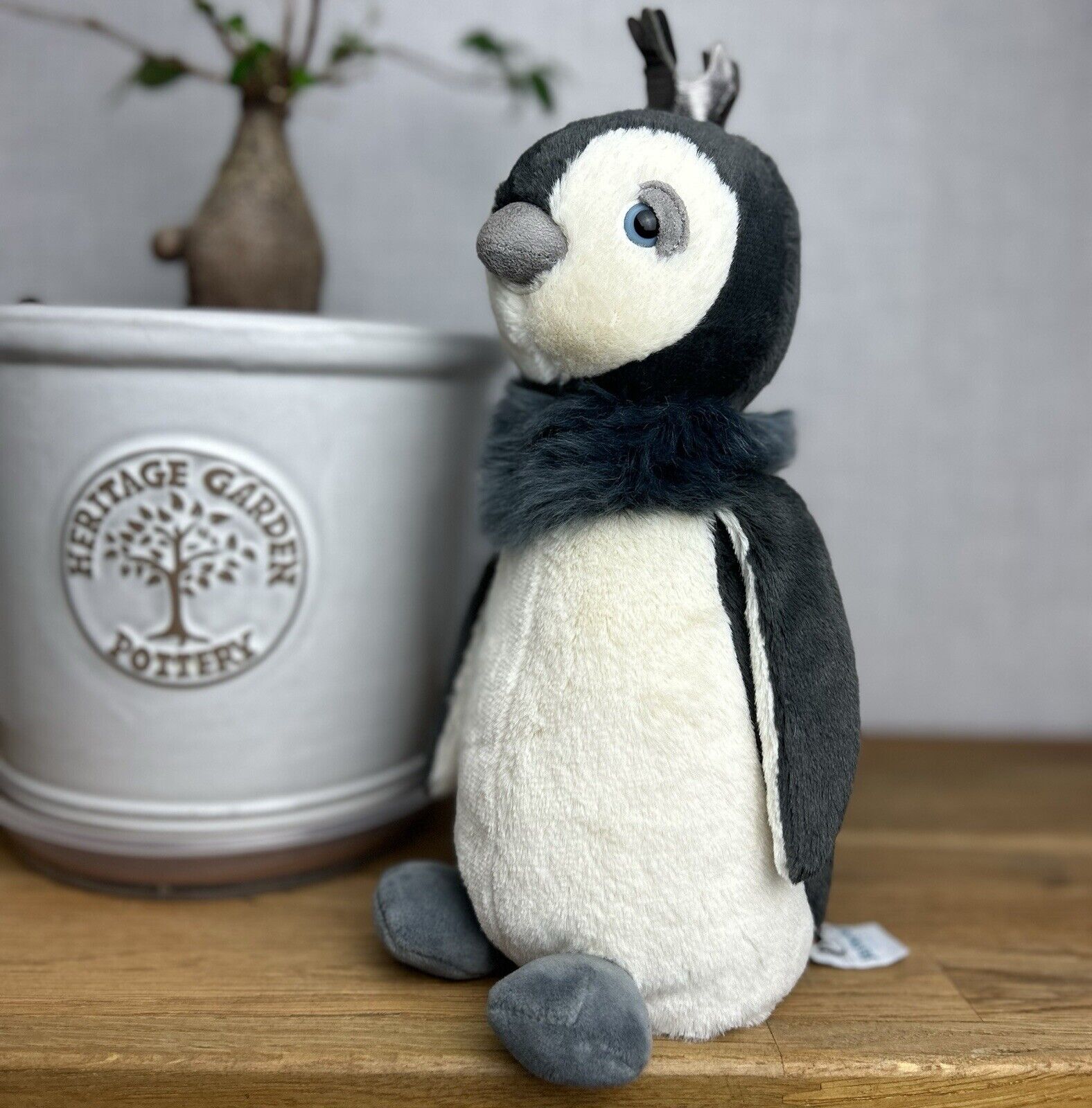 Jellycat Prince Penguin - Soft Penguin Plush With Crown - Medium Penguin Plush