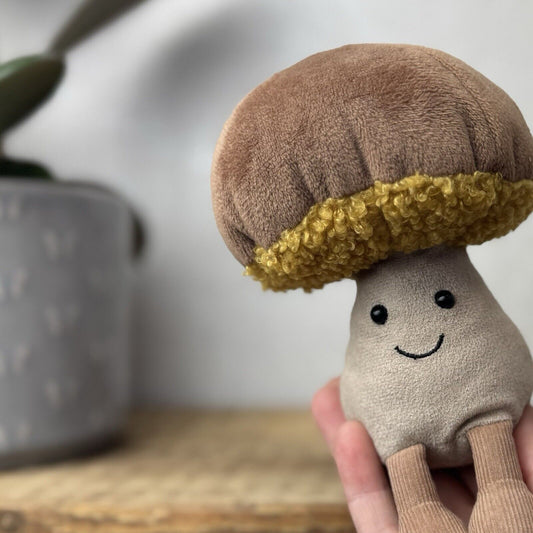 Jellycat Amuseable Toadstool - Small Mushroom Plush Beanie With Legs 8"