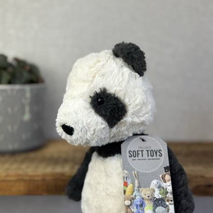 Jellycat Tuffet Panda - Panda Textured Beanie Plush Wild Animal Retired 12"