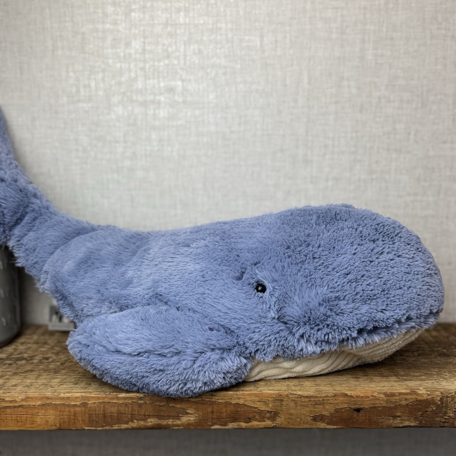 Jellycat Large/Huge Wilbur Whale 18” Big Blue Soft Whale Plush Beanie Retired 
