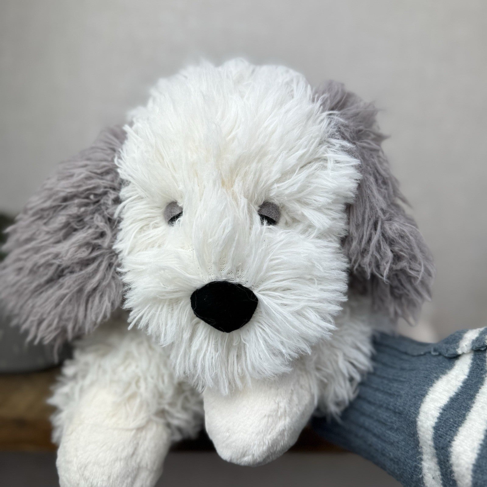Jellycat Floofie Sheepdog - Large Shaggy Sheepdog Soft Toy Beanie Plush 19"