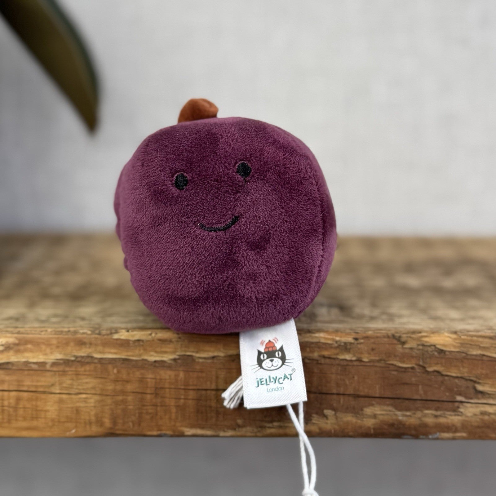 Jellycat Fabulous Fruit Plum - Small Purple Fruit Soft Toy Food Play Beanie 4”