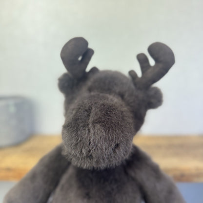 The Little White Company Large Beanie Reindeer/elk Fluffy Super Soft Rare 15”