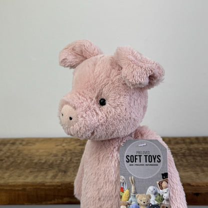 Jellycat Medium Bashful Piglet - Pink Medium Bashful Pig Soft Toy Retired 12"