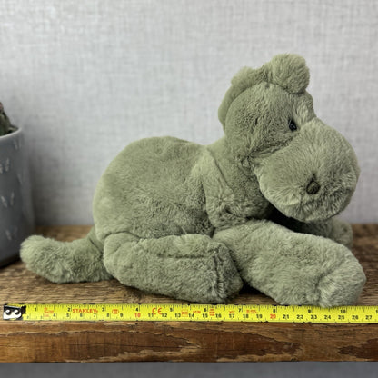 Jellycat Medium Huggady Dinosaur- Floppy Green Dino Soft Toy Retired 10" (#3)