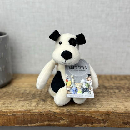 Jellycat My First Puppy Bashful - Small Velour Cream/Black Dog Retired 8" (#2)