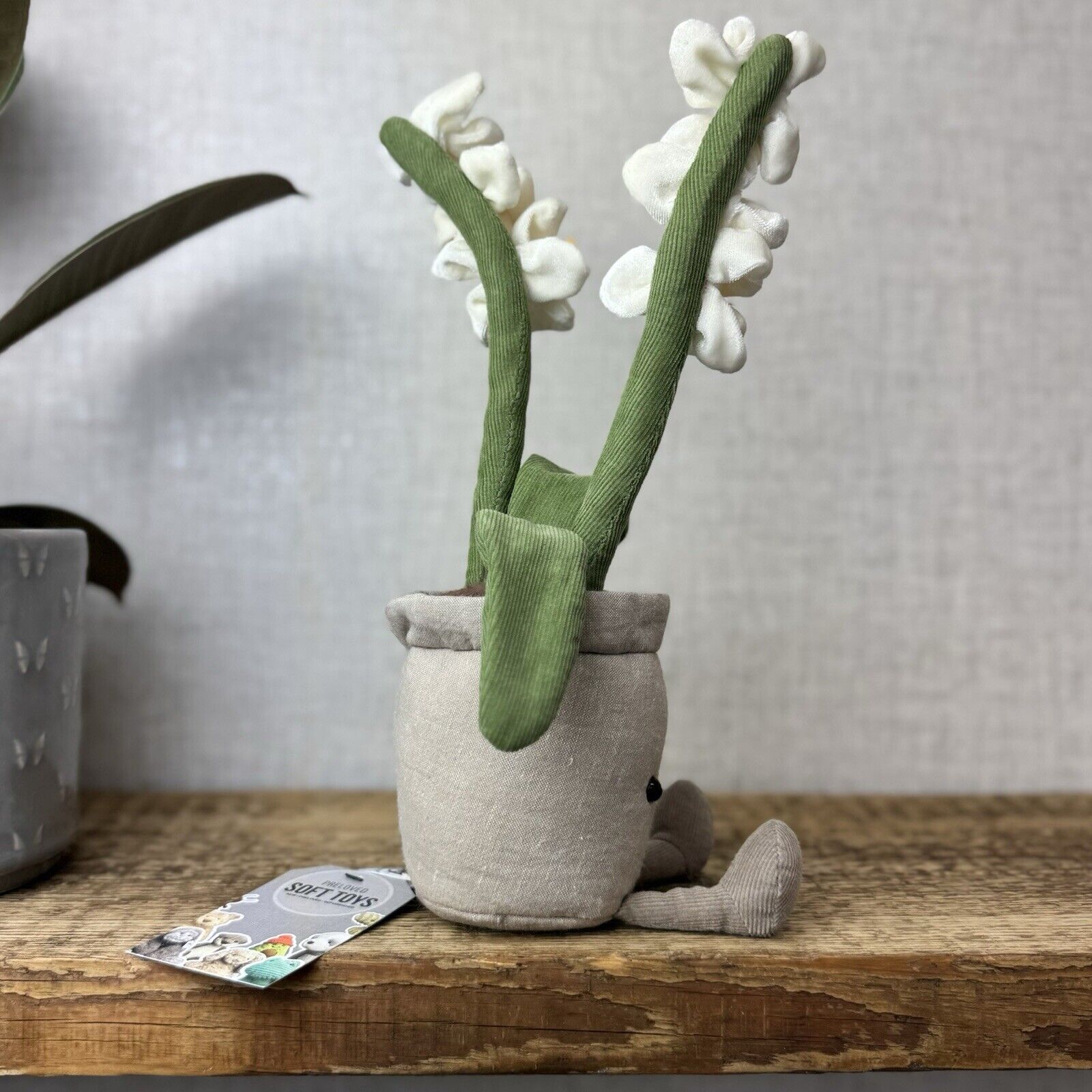 Jellycat Amuseable White Orchid - Retired Jellycat Potted Plant Medium 12"