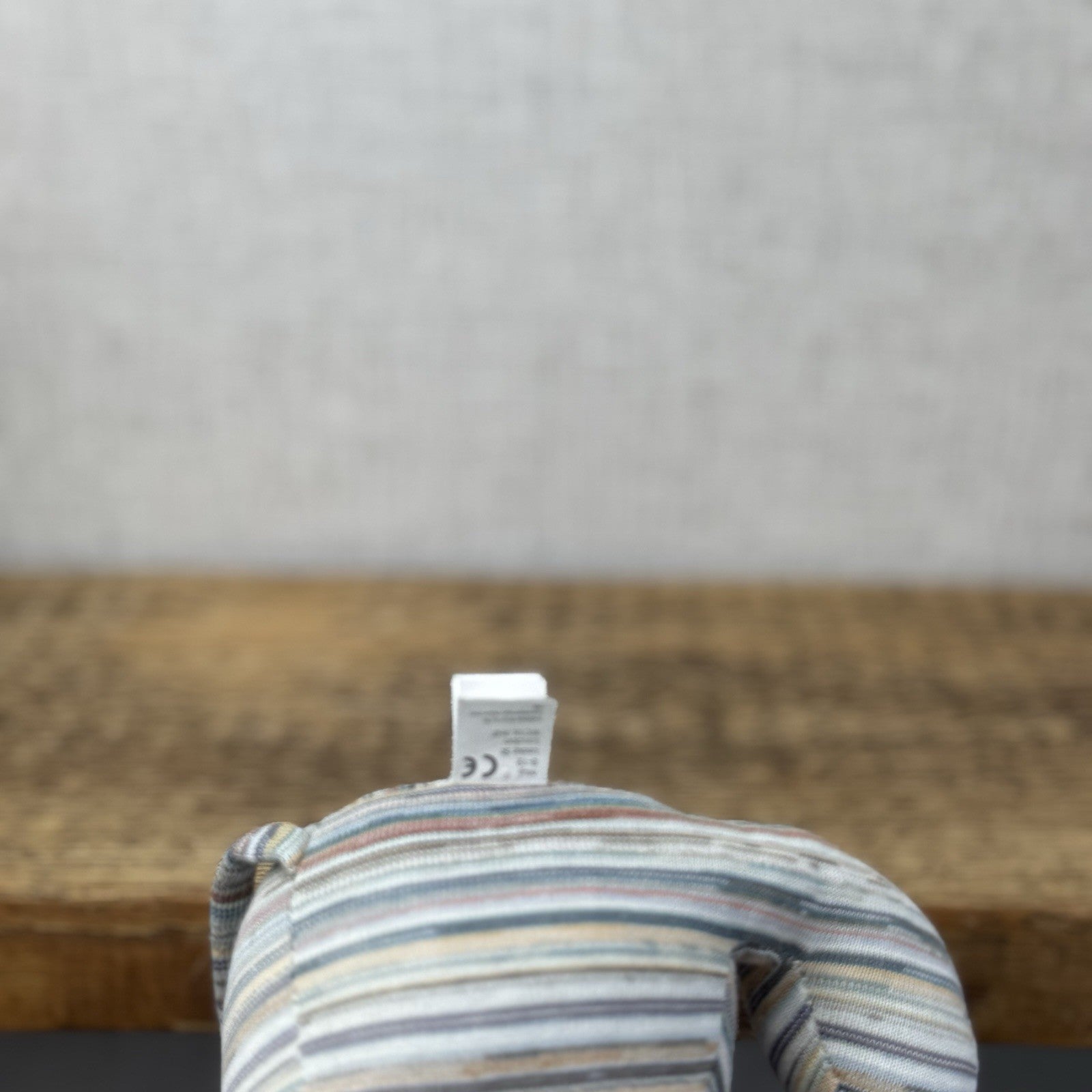 Muji X Jellycat Collaboration Mouse Stripe Retired - Recycled Yarn Soft Toy