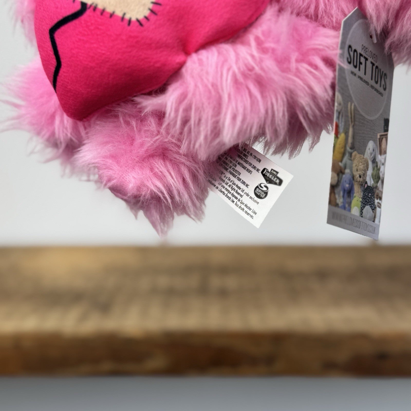Fuggler Love Fugg - Pink Fuggler With Heart Soft Toy - Valentines Fuggler