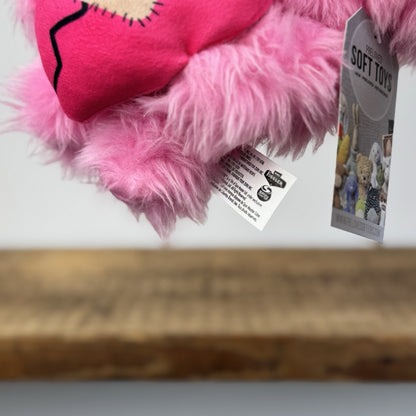 Fuggler Love Fugg - Pink Fuggler With Heart Soft Toy - Valentines Fuggler