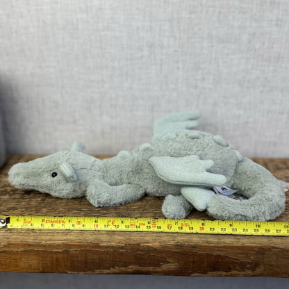 Jellycat Little Sage Dragon - Small Green Dragon Sparkly Wings Beanie Plush 11”