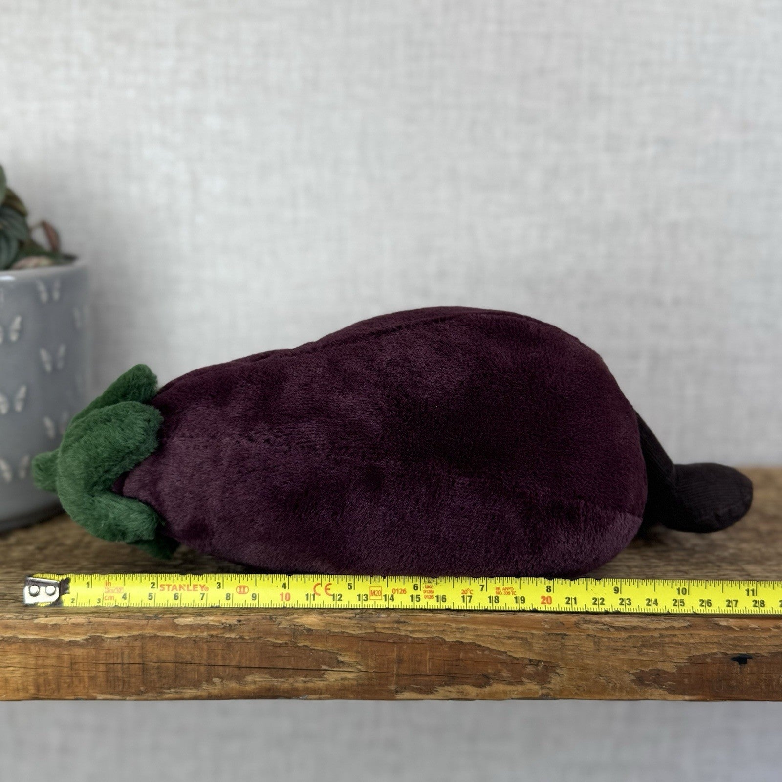 Jellycat Amueable EggPlant - Aubergine With Legs Rare Purple Veg Plush NWOT 11"