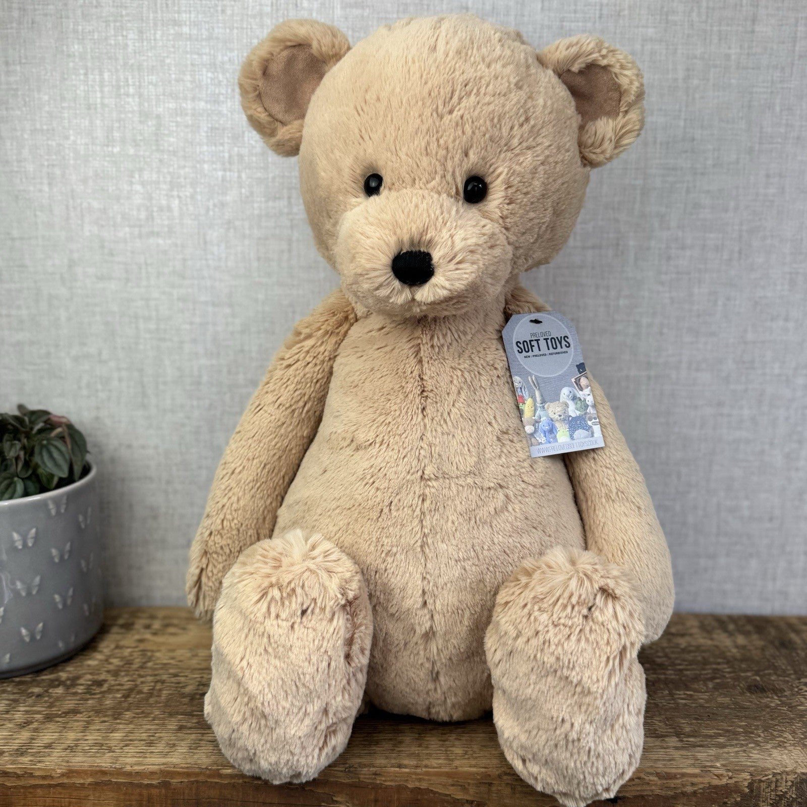 Jellycat Huge/Big Bashful Bear Honey Bear Cub Soft Toy Rare Retired NWOT 21"