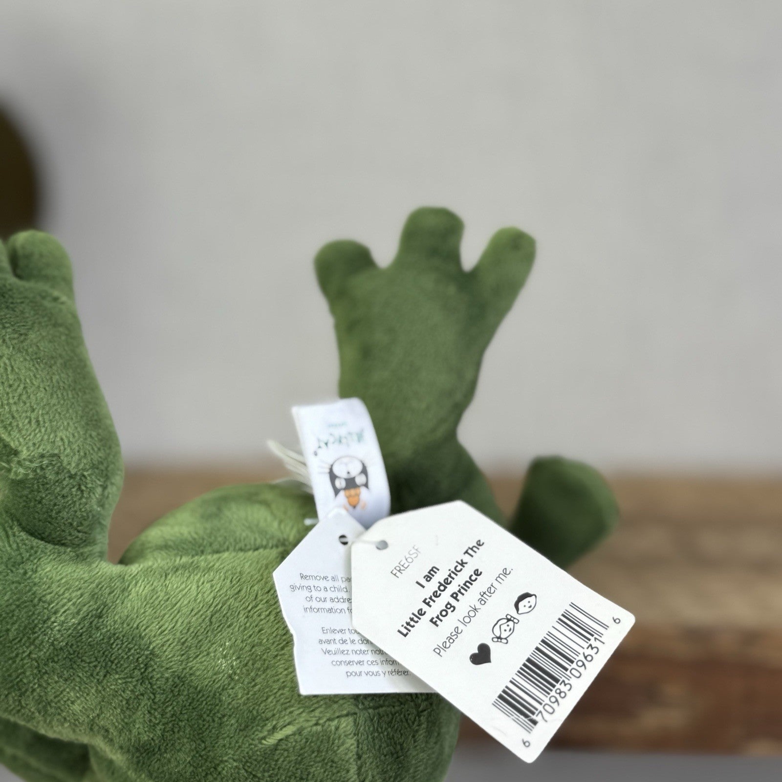 Jellycat Little Frederick Green Frog Prince Gold Crown - New With Tags 